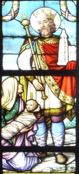 Den hellige Maurontus, glassmaleri i kirken Saint-Jacques i Douai