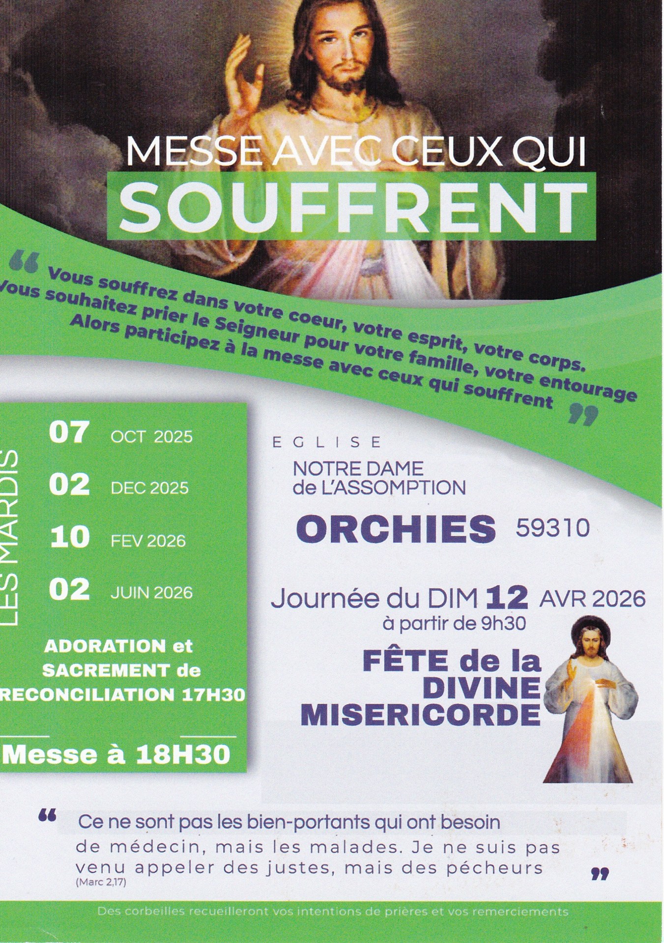 Messes ceux qui souffrent 2026-1
