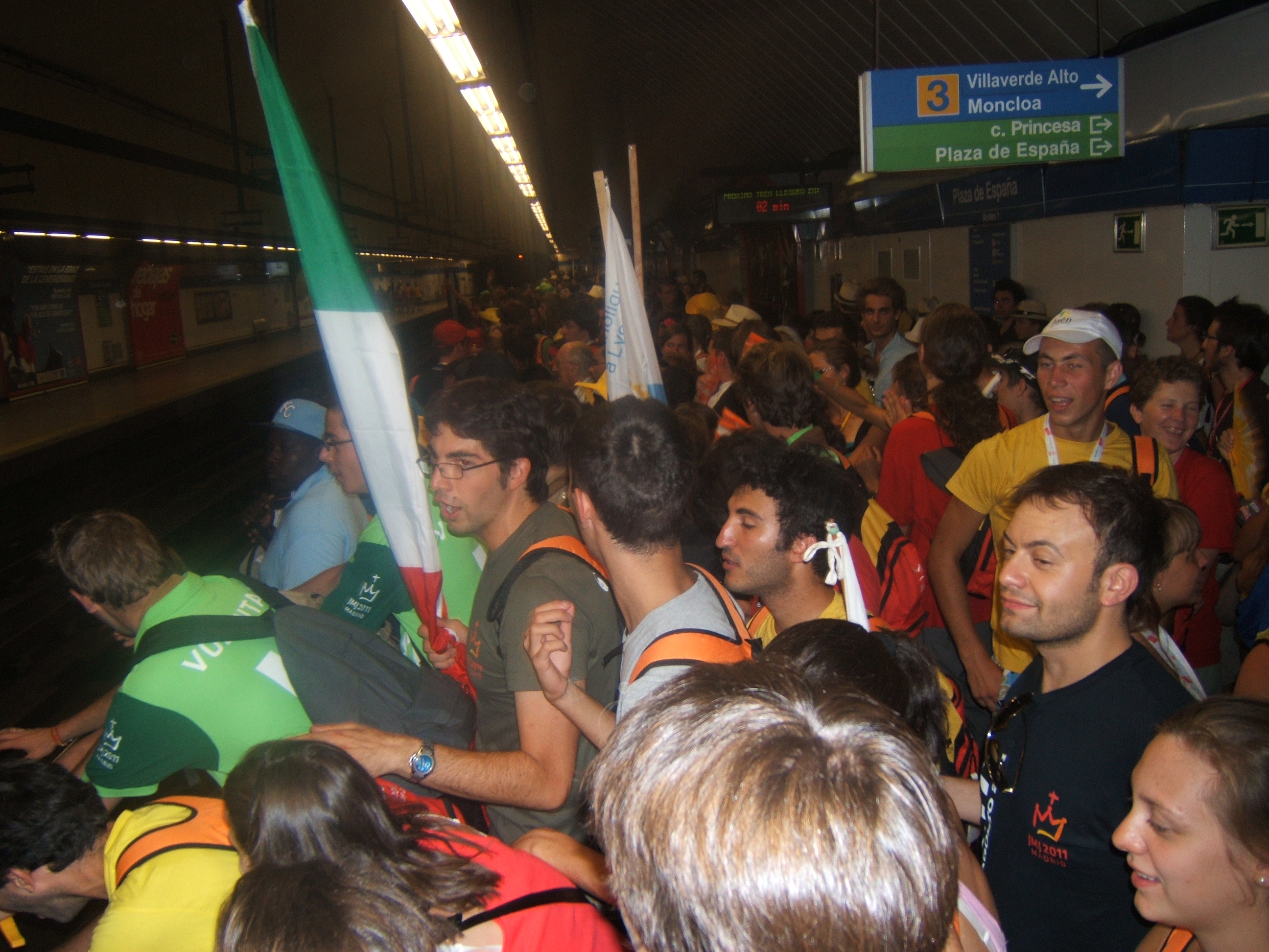 Le métro de Madrid pendant les JMJ!