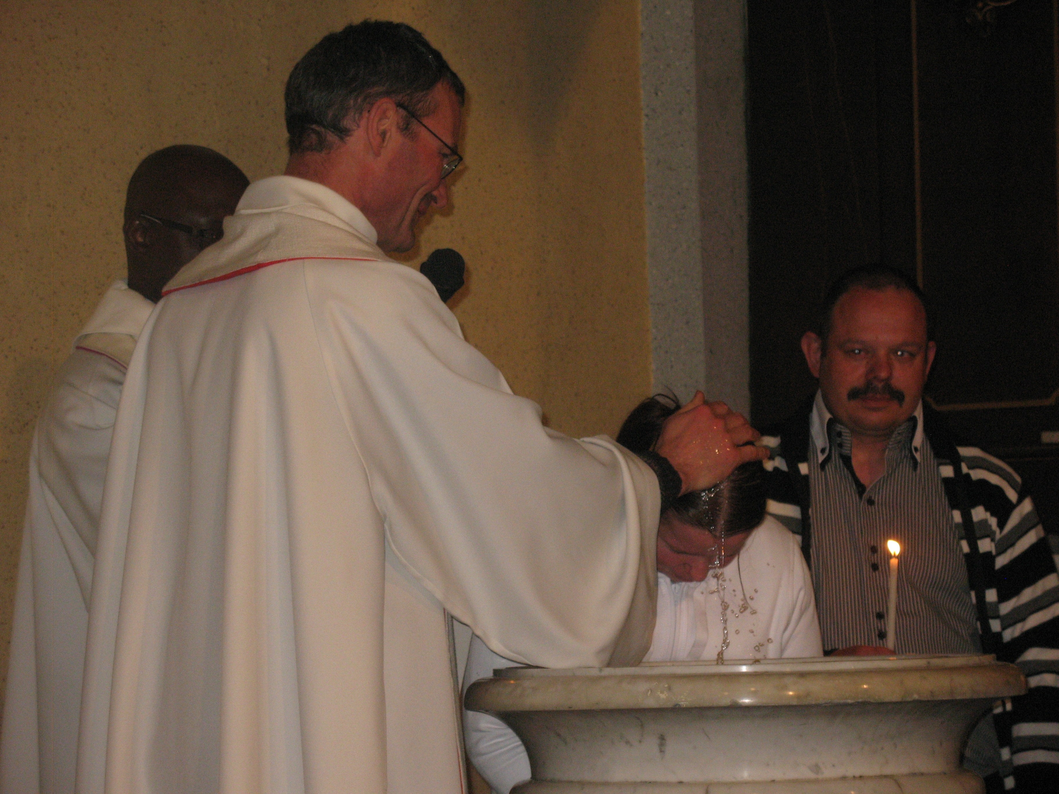 Le moment du baptême