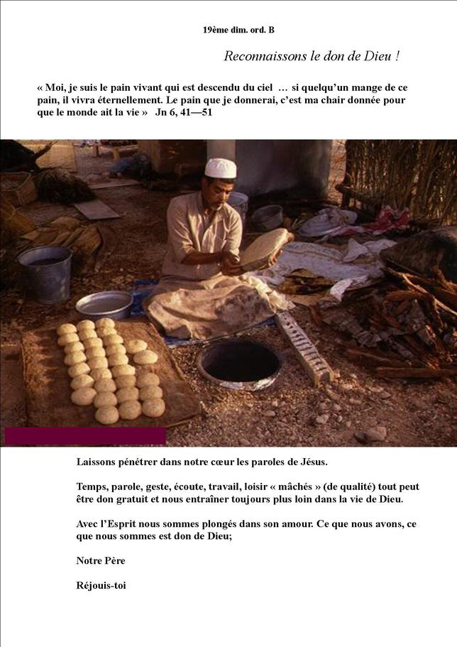 oraison 19Aume dim. ord. B