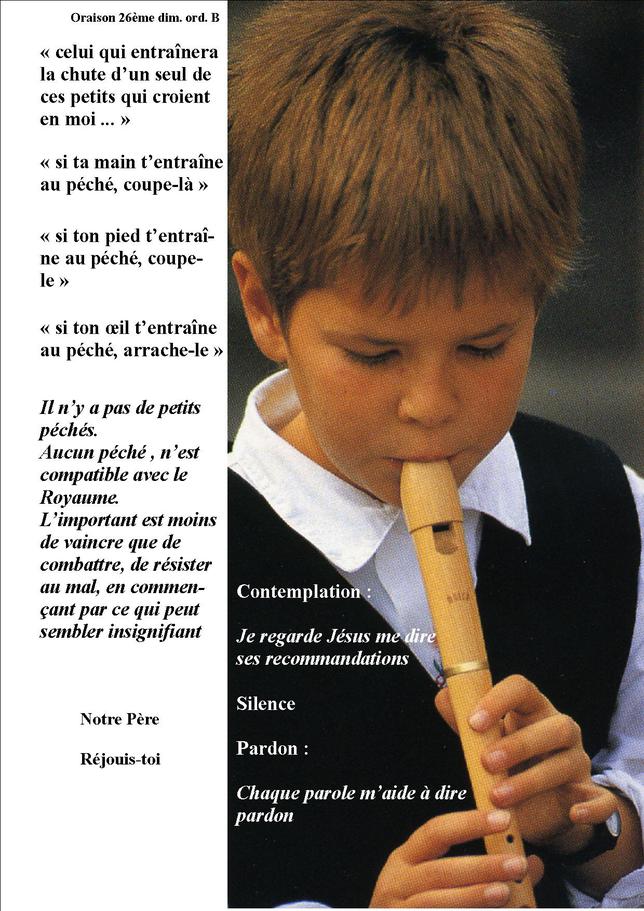 oraison 26&egrave;me dim. ord. B