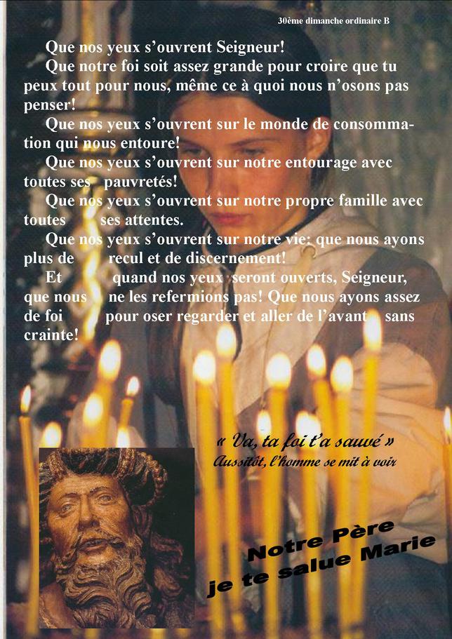 oraison 30&egrave;me dim. ord. BM