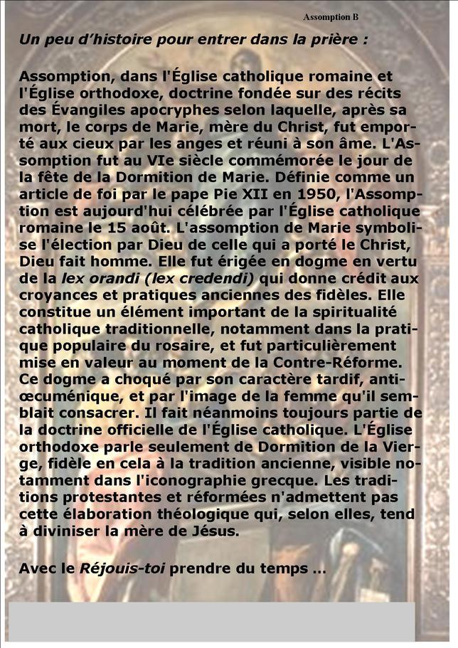 oraison Assomption B