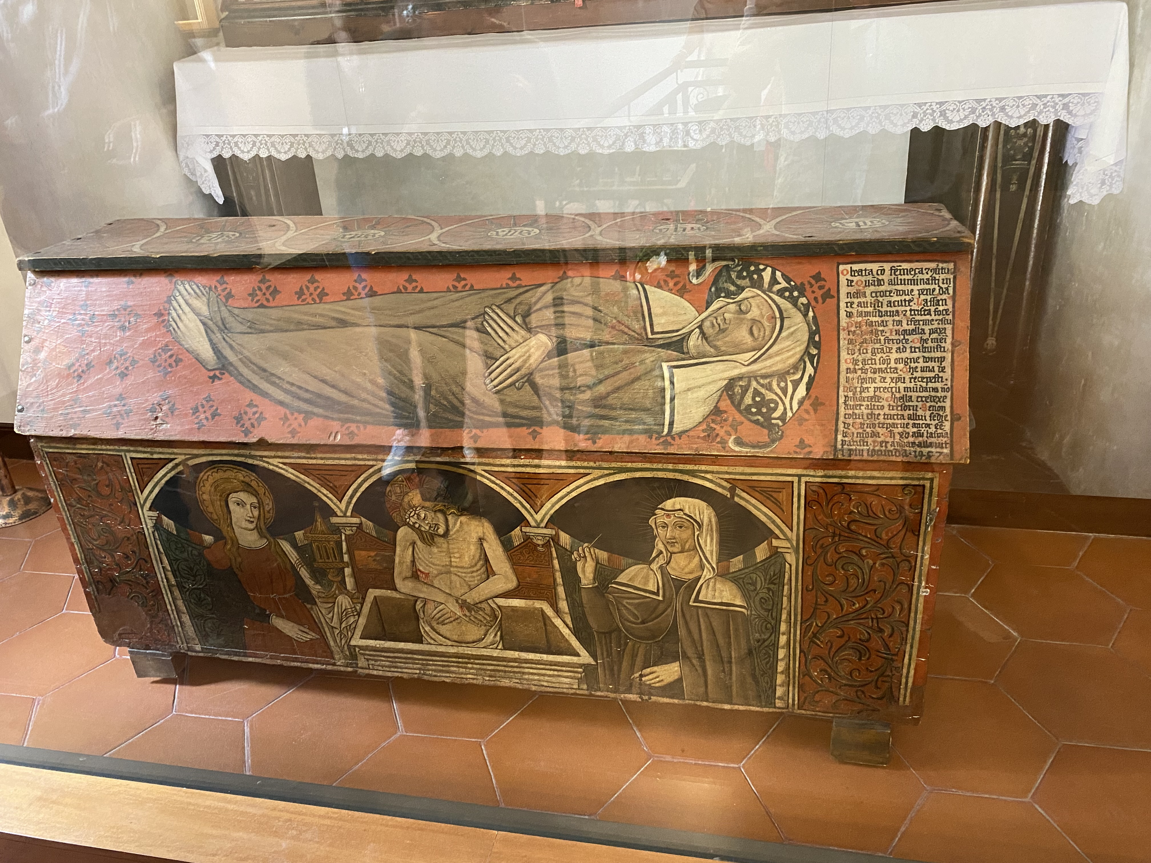 premier cercueil de Sainte Rita à Cascia