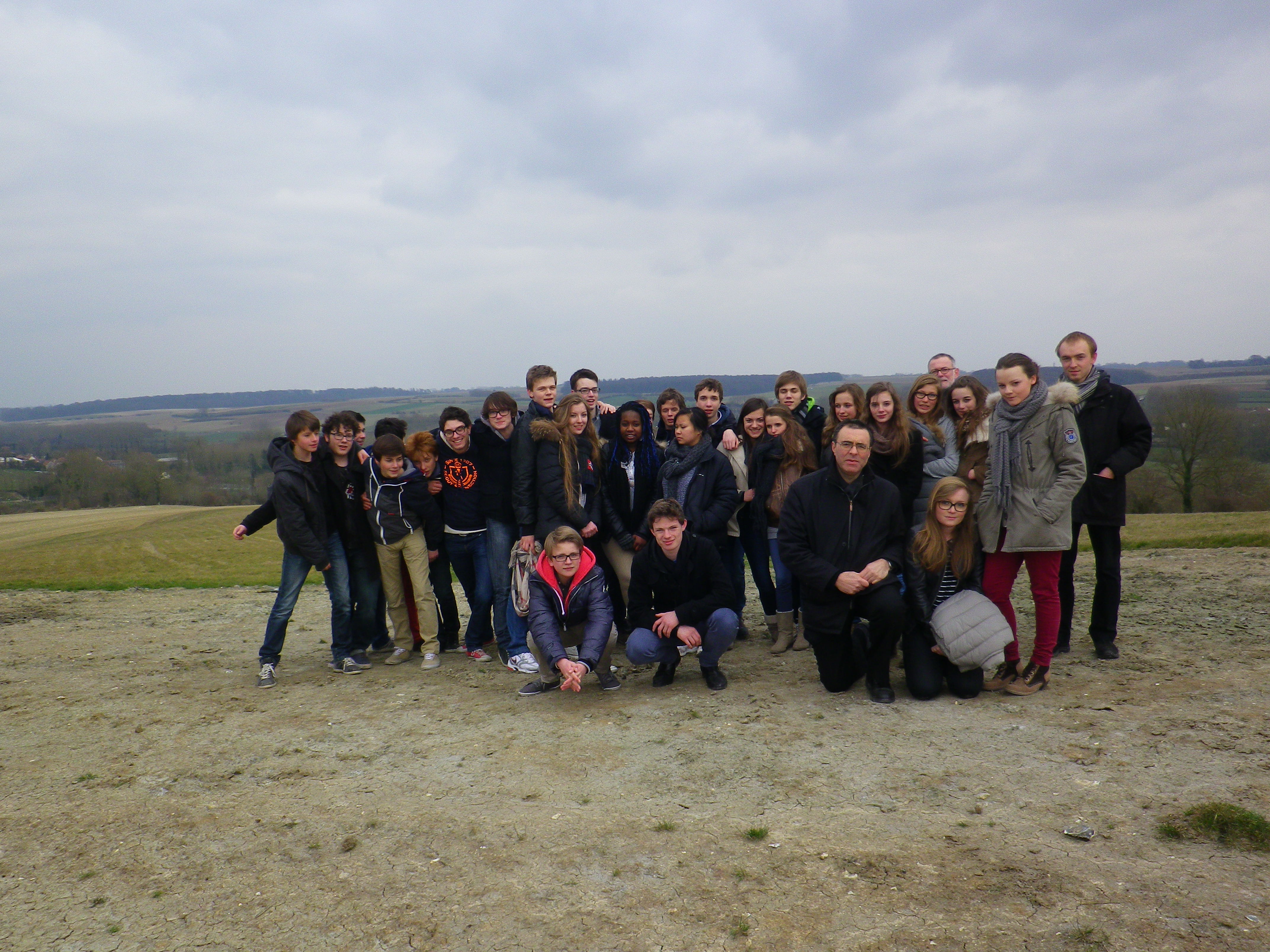 photo de groupe sur les hauteurs de Blangy