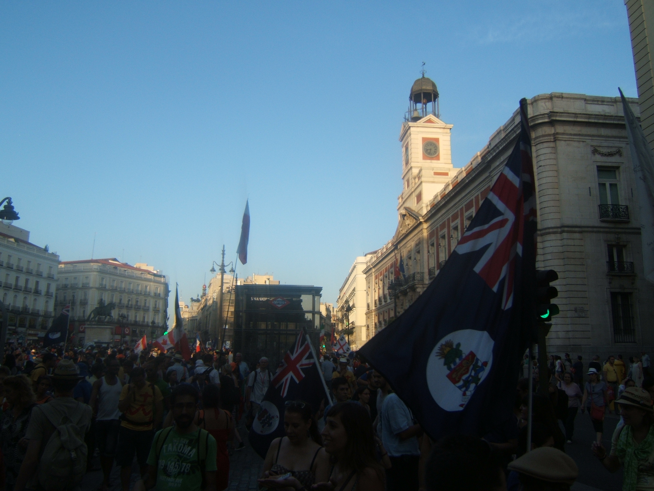 La place Puerta del Sol, en plein coeur de Madrid