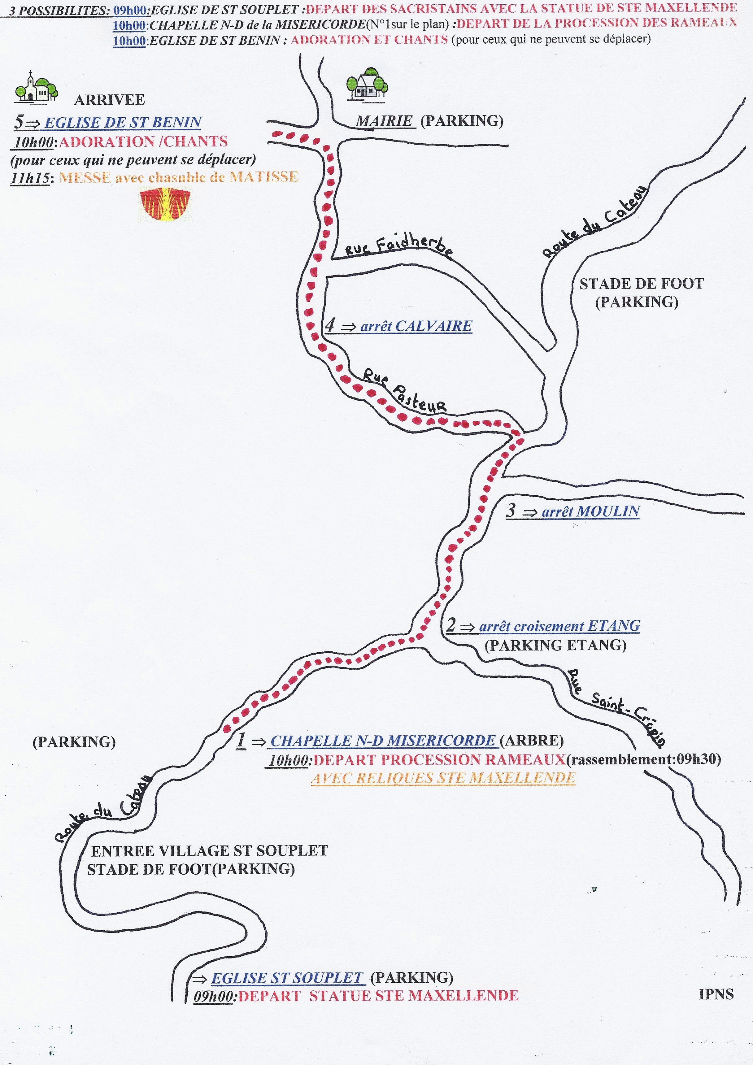 Plan du trajet