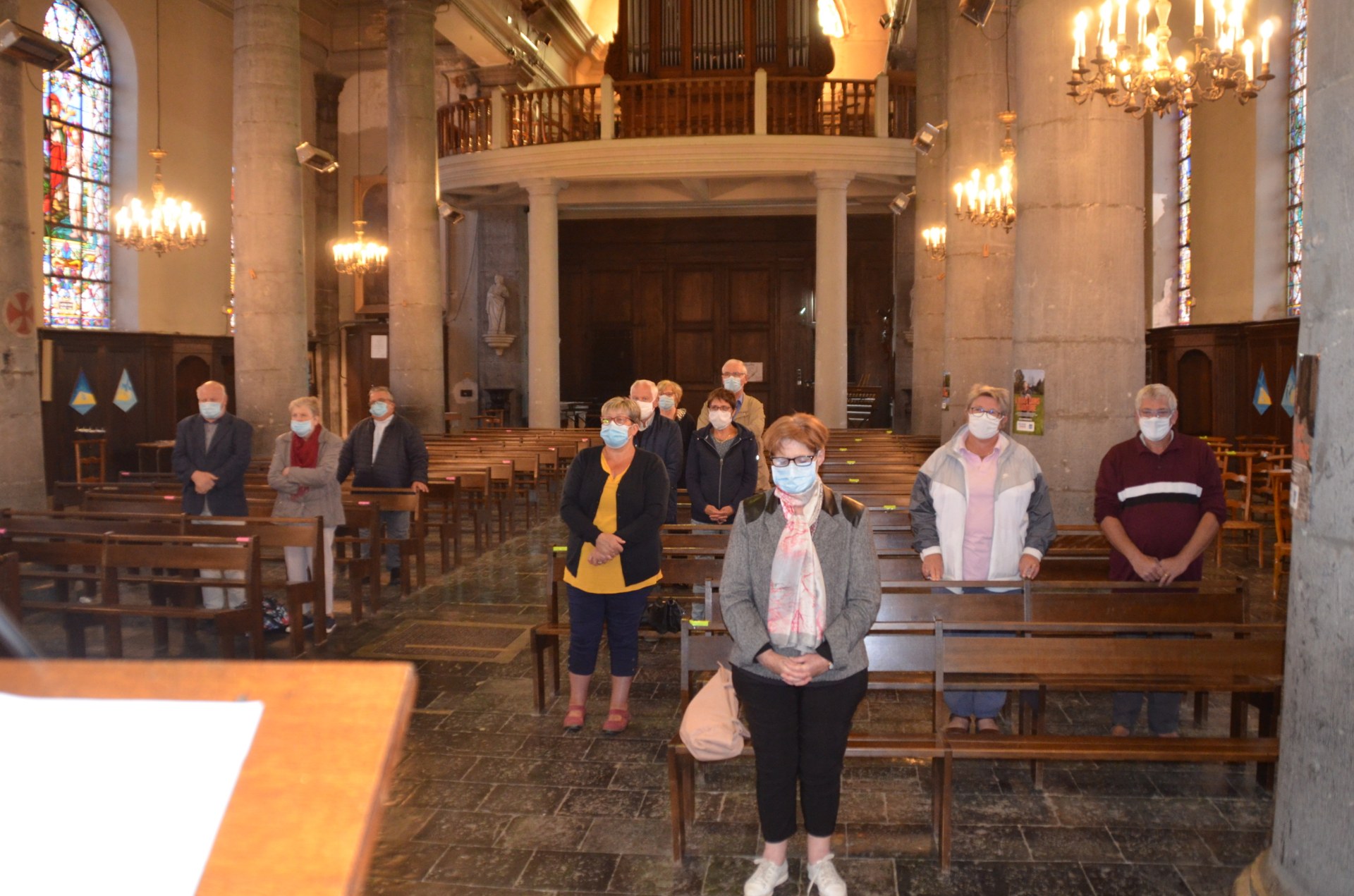Première messe du déconfinement à Landrecies