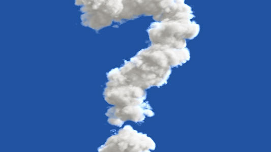 question mark in the sky