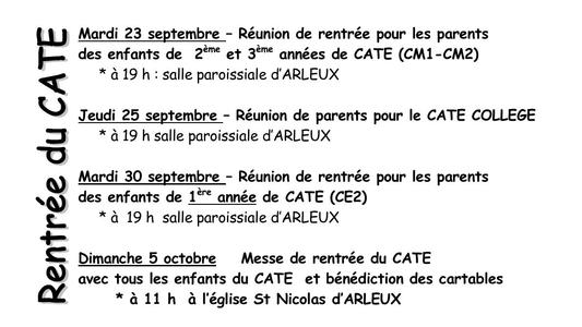 Rentree du CATE 2025 - affiche