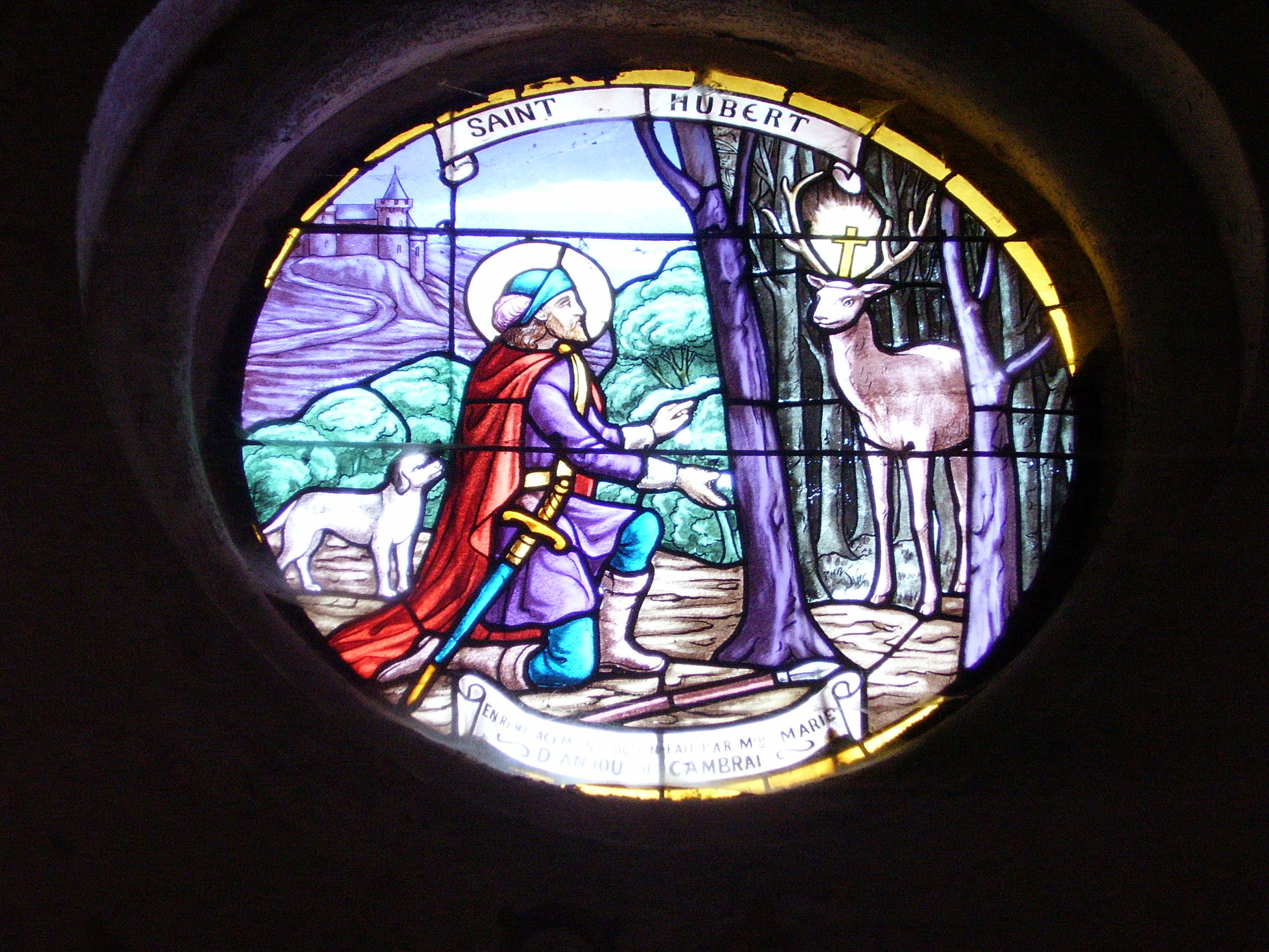 vitrail de St HUBERT
